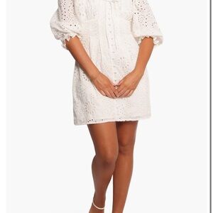 Petal & Pup White Lace Detail Dress